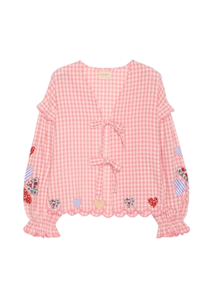 Kamal bluse Pink Checks Sissel Edelbo 